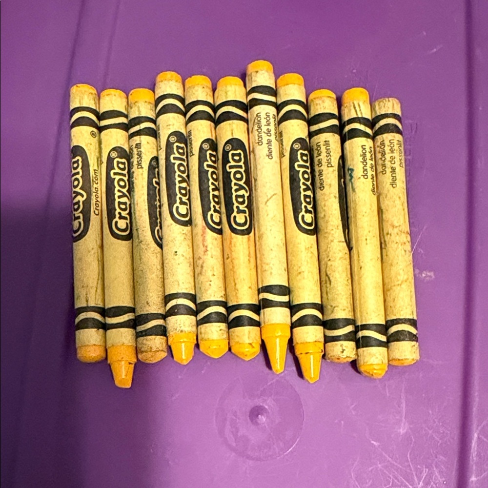 Crayola Yellow Crayons - retired dandelion